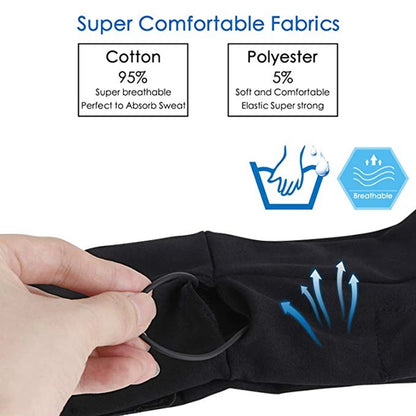 Wireless Stereo Bluetooth 5.4 Headphones Running Sleeping Earphone Headset Knit Sports Music Headband Eye Mask With MIC