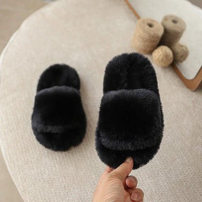 Children's Cotton Slippers - Kids Winter Slippers | Non Slip Flat Shoes For Boys & Girls