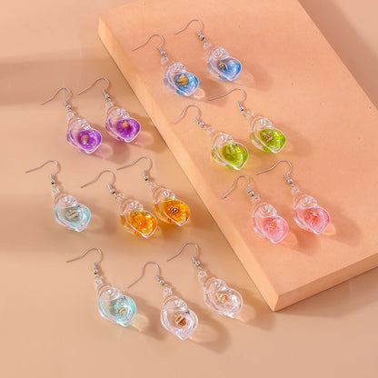 Aihua Colorful Resin Summer Beach Shell Conch Earrings for Women Girls Vacation Earrings Brincos Sweet Jewelry Gifts