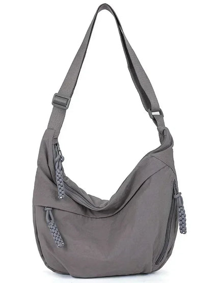 Women Shoulder Bag – Soft Cloth Crossbody Handbag With Zipper Closure, Versatile Everyday Use
