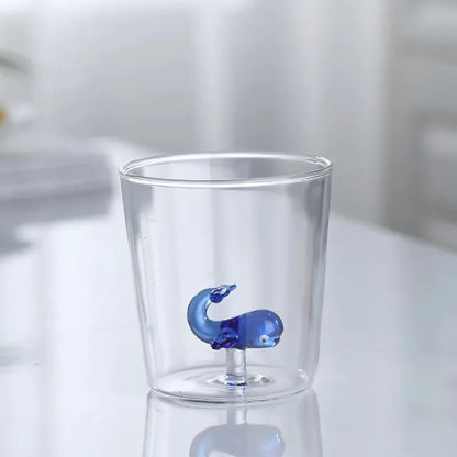 3D Animal Glass Cup - Borosilicate Transparent Drinking Glass for Coffee & Juice