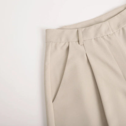 Classic Formal Straight Leg Pants Spring and Summer Women's Versatile Casual Wear Loose Fit Office Tourism Darp Wide Leg Pants
