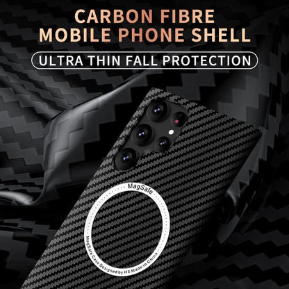 Ultra Slim Carbon Fiber Magnetic Case for Magsafe Samsung Galaxy S26 S25 S24 S23 Ultra S22 S21 Plus S25+ Mac Safe Matte Cover