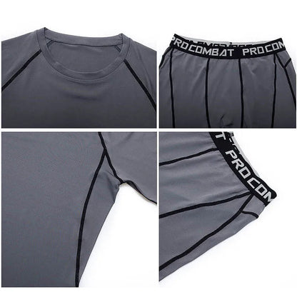 Men Sport Suits - Compression Workout Gear | Rashguard Shirts & MMA Fightwear