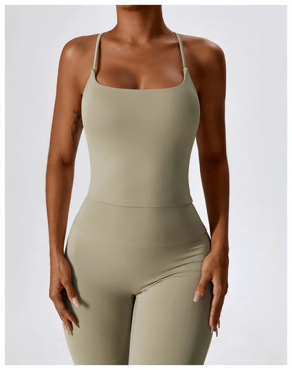 Women Yoga Set – Seamless Sportswear Gym Legging & Fitness Bra Crop Top