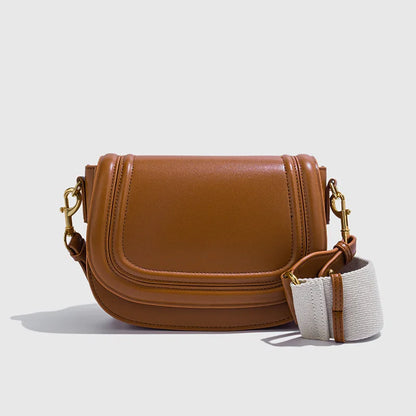 Women Shoulder Bag With Wide Strap - Lightweight PU Tote Handbag For Everyday Carry