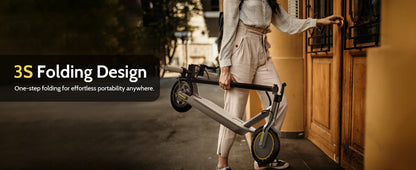 NAVIC T5 Electric Scooter 350W 19MPH APP Smart Control Scooter 8.5inch Solid tire Folding E-Scooter 22Miles Max Range for Adult