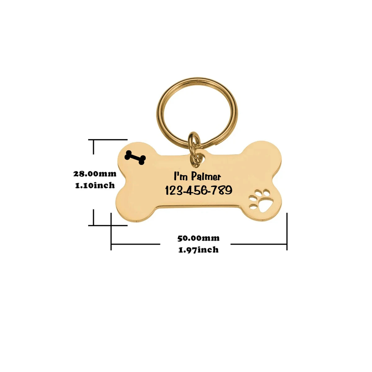 1pc carved dog tag, double-sided carved nameplate, customized collar tag, personalized cat tag, dog identity tag, pet surname ta
