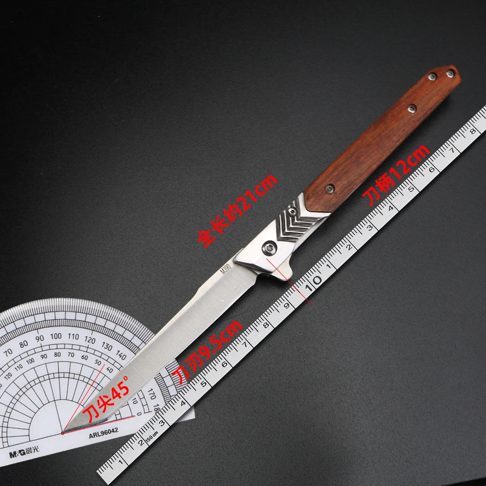 Wooden Handle Folding Fruit Knife - Sharp Camping Peeler for Fruits  Vegetables