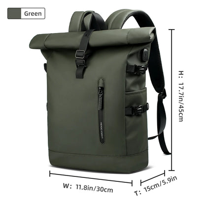 Expandable Waterproof Travel Backpack - Large Capacity 156 Laptop Bag with USB Port