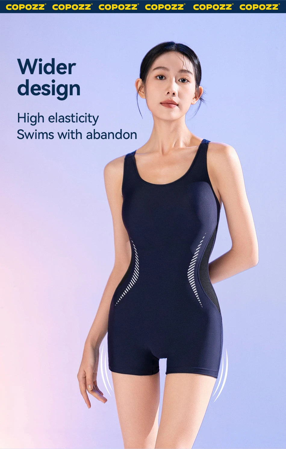 COPOZZ Woman One-Piece Swimsuit Solid Beach Sleeveless Hollow Out U Collar Summer Female Suits Surfing Sport Adult New Swimsuit