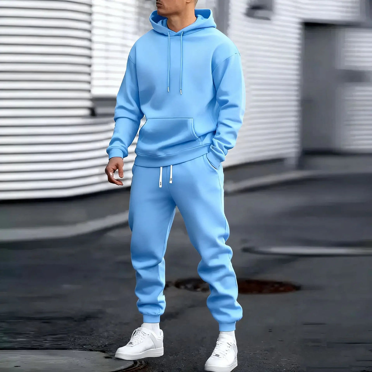 2026 popular two-piece men's sportswear jogging suit sportswear hooded sweatshirt zipper sweatshirt autumn and winter clothing