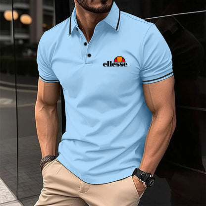 Men's Short-sleeved Polo Shirt Casual 3D Printed Design Stripes Pattern Summer men Polyester Sports Polo Shirt Men's Clothing