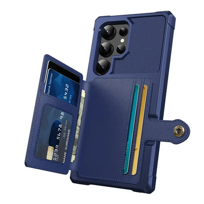 Card Wallet Case for Samsung Galaxy S24 S23 FE S25 Plus S22 S21 S26 Ultra A17 A37 A56 A36 A55 A35 A15 A54 A34 A52S A05S A05 A16