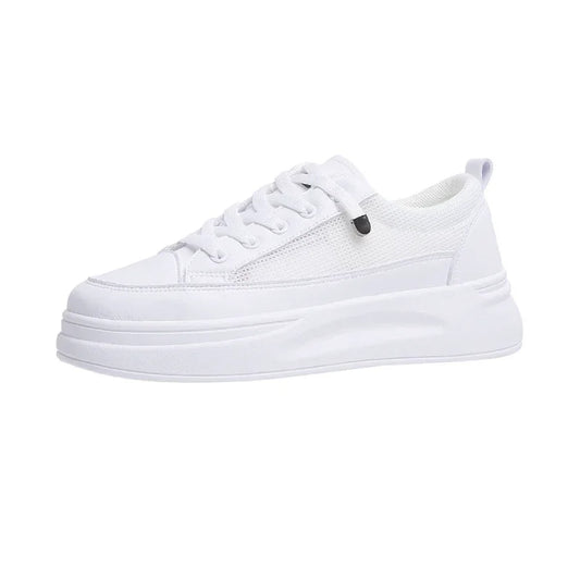 2026 Fashion Mesh Casual Shoes Flats Women Lace Up Dames Sneakers Platform Round Toe Zapatillas Casual Mujer for Summer Spring