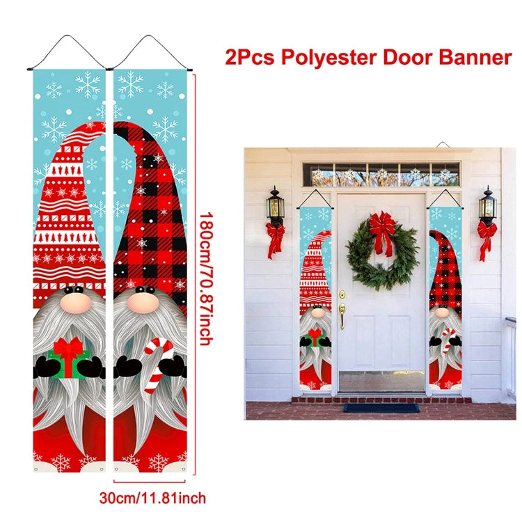 Christmas Door Banner - Festive Xmas Hanging Sign | Holiday Party Decoration 2025