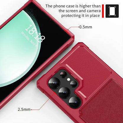 Card Wallet Case for Samsung Galaxy S24 S23 FE S25 Plus S22 S21 S26 Ultra A17 A37 A56 A36 A55 A35 A15 A54 A34 A52S A05S A05 A16