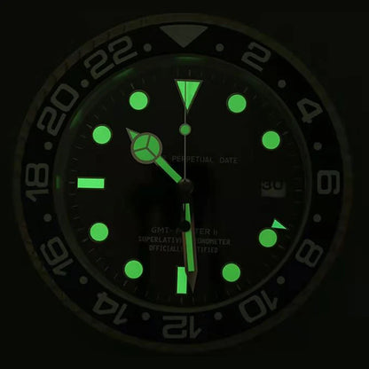 Luxury Metal Wall Clock - Modern 34cm Luminescent Home Decor