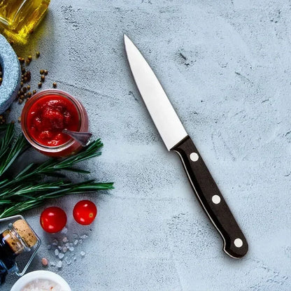 Black Fruit Knife Set - Professional Chef Knives Sharp  Portable Anti-Rust Anti-Stick