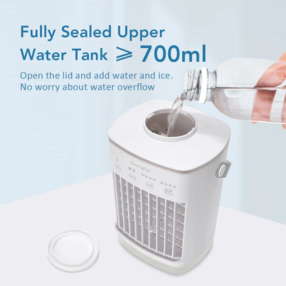 3 In 1 Fan AIr Conditioner Household Small Air Cooler LED Night Light Portable Humidifier Air Adjustment Fan Office Home Fan