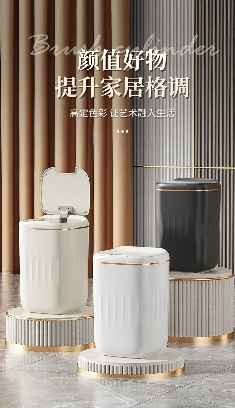 20L Smart Sensor Trash Can - Waterproof Large Capacity Kitchen  Bathroom Bin