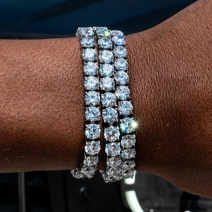 Luxury Crystal Tennis Bracelet Hip Hop Bracelet for Men Homme Trendy Punk Zirconia Couple  Chain on The Hand Streetwear Jewelry