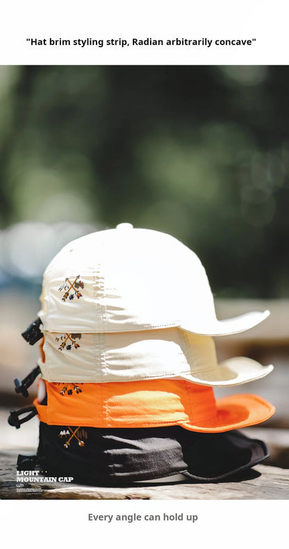 Maden Adjustable Outdoor Camping Baseball Caps Breathable Original Duck Tongue Hat Men's Lightweight Fishing Sun Fitted Hats