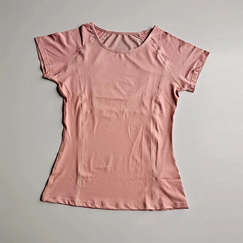Outdoor Sports Shirt Sportswear Yoga Wear Women's Sports T-Shirt Fitness Clothes Running Yoga Top Female Workout Tops T-shirt