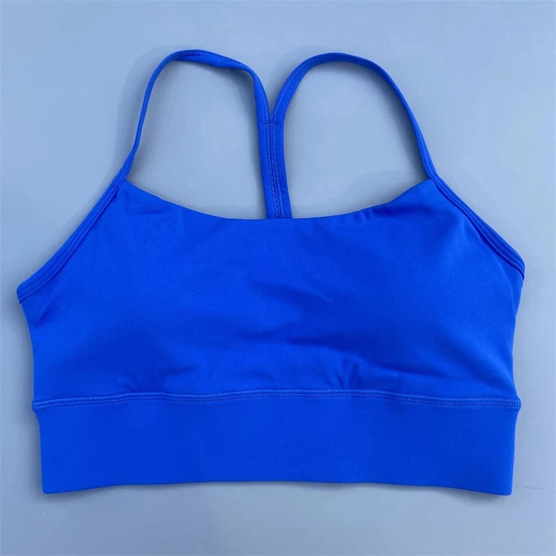 Women Fitness Sports Bra – Y-Line Straps High Strength Breathable Gym Top
