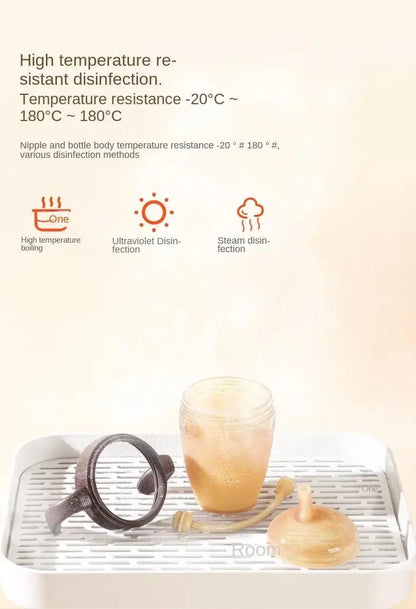 Baby Bottle 250/150ml Silver Nanoparticle Antibacterial Baby Silicone Bottle Baby Weaning Anti Suffocation Nipple Bottle