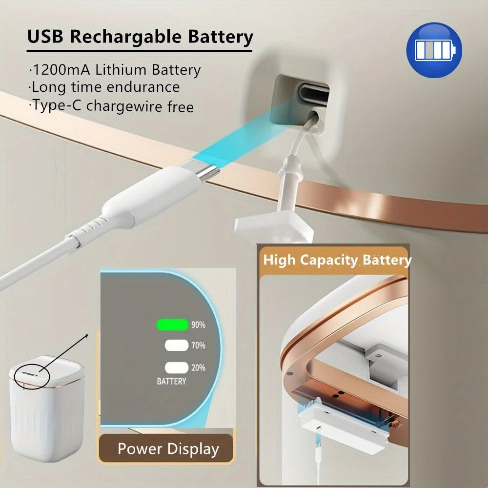 Large Rechargeable Touchless Smart Trash Can - 2022L Kitchen  Living Room Garbage Bin
