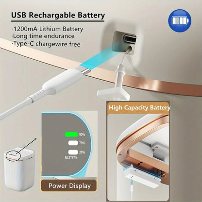 Large Rechargeable Touchless Smart Trash Can - 2022L Kitchen  Living Room Garbage Bin