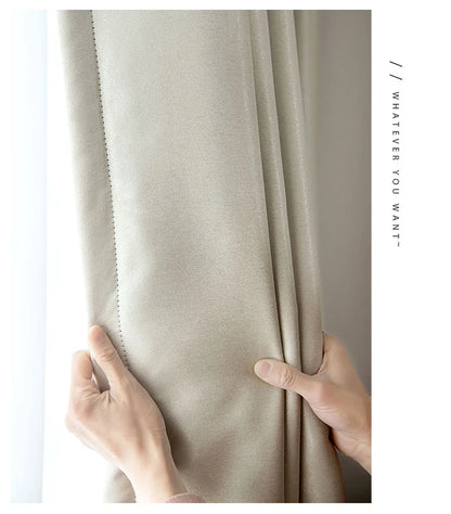 Windproof Winter Curtains - Thick Cotton Thermal Drapes for French Windows | Sound Insulation & Energy Saving