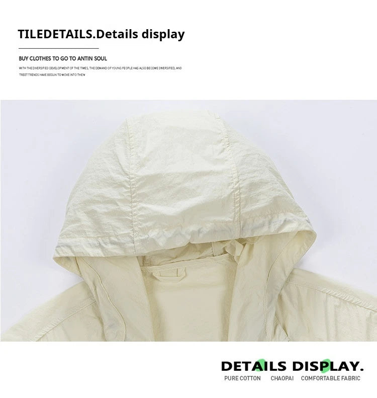 Outdoor Sun Protection Clothing Ultra-thin Anti-ultraviolet Sun Protection Clothing Breathable Sports Workwear Jacket