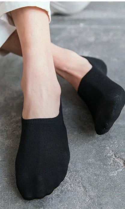 1/5/10/20 Pairs Summer Autumn Boat Socks For Men Women Non-slip Silicone Invisible Cotton Socks Male Ankle Sock Slippers
