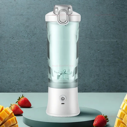 Portable Electric Juicer - USB Rechargeable 600ml Mixer for Milkshakes and Juice