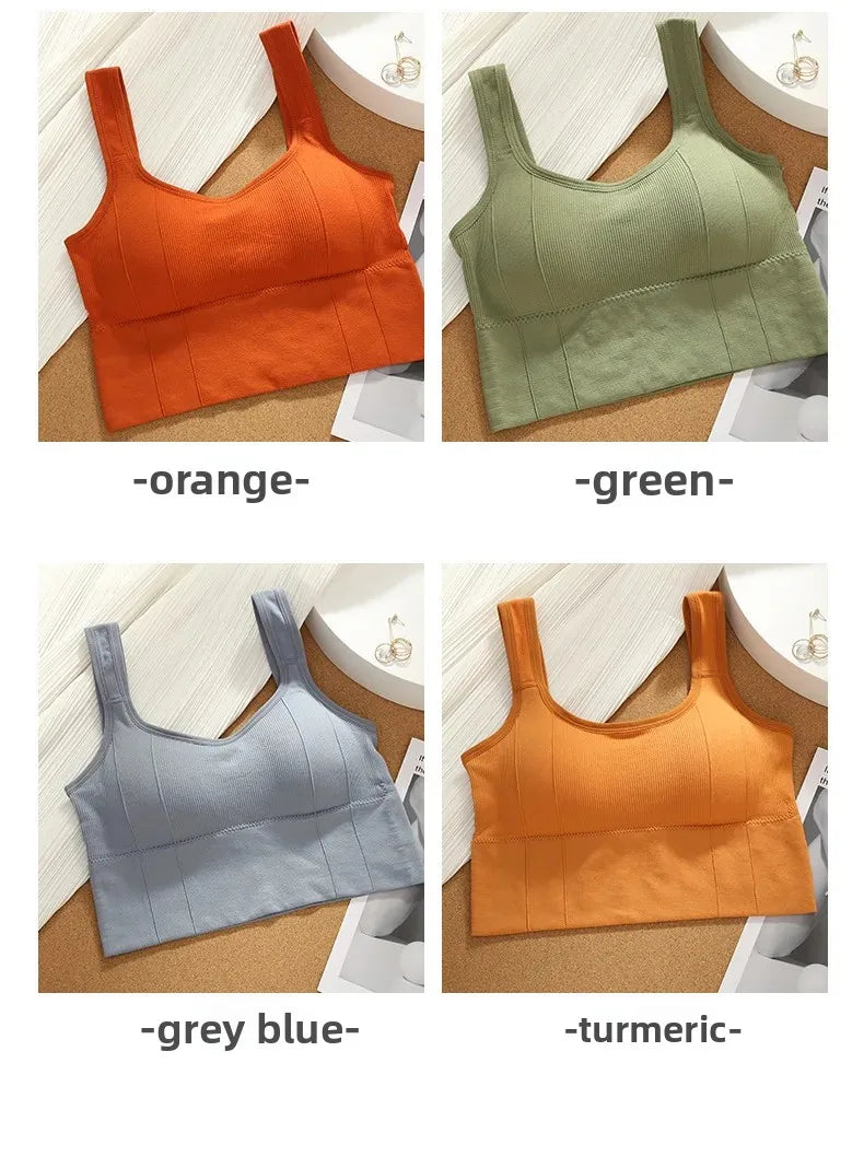 Breathable Sports Bra Anti-Sweat Fitness Top Women Seamless Yoga Bra Shockproof Crop Top Push Up Sport Bra Gym Workout Top