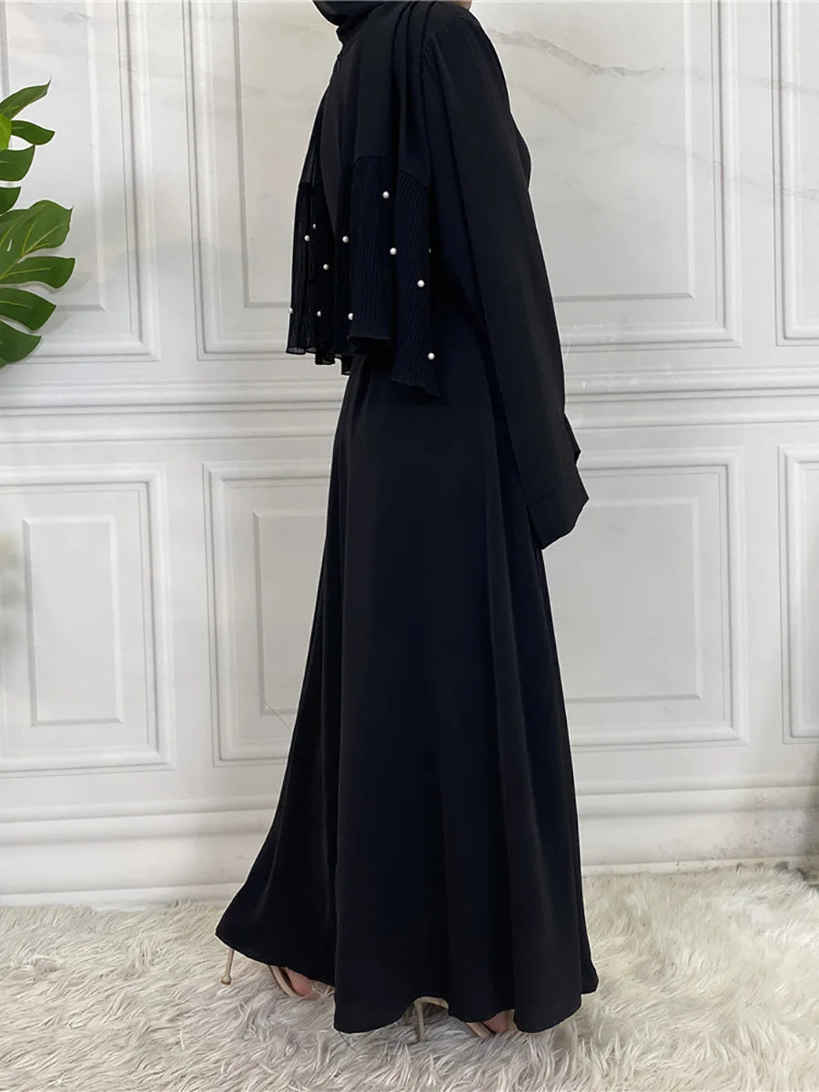 Modest Abaya Dress Ramadan Kaftan For Women | Elegant Muslim Maxi Robe