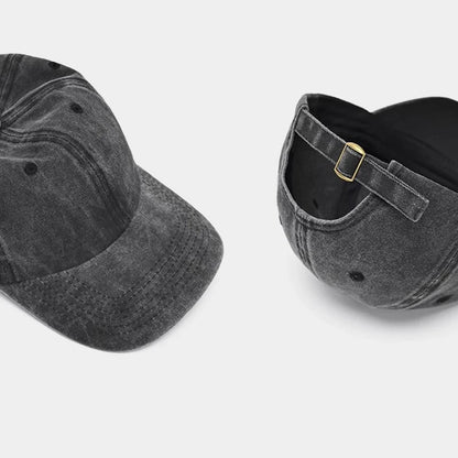 Sunscreen Water Washed MEN'S Baseball Cap with a Small Face, Retro Distressed and Versatile Trendy Duck Tongue Hat, MEN'S Big He