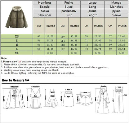 Hooded Winter Jacket – Women's Padded Coat With Zip Up Fleece Outerwear