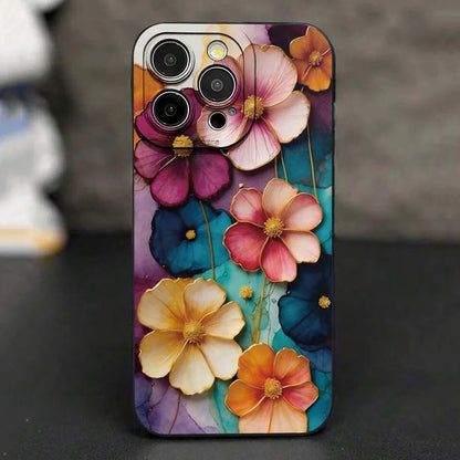 Vintage Floral Pattern Phone Case For Samsung Galaxy S26 S25 Ultra S24 FE S23 Plus S22 S21 A56 A36 A15 A55 A35 A54 A34 A53Cover