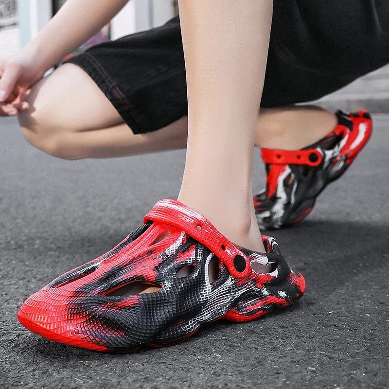 Camouflage Platform Slippers - Lightweight Outdoor Summer Clogs for Men Women