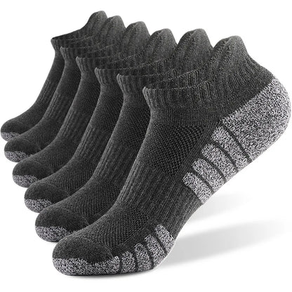 Thickened Non-Slip Running Socks - Breathable Low Cut Sports Socks for Men  Women 3 Pairs - ZOOMNSTORE
