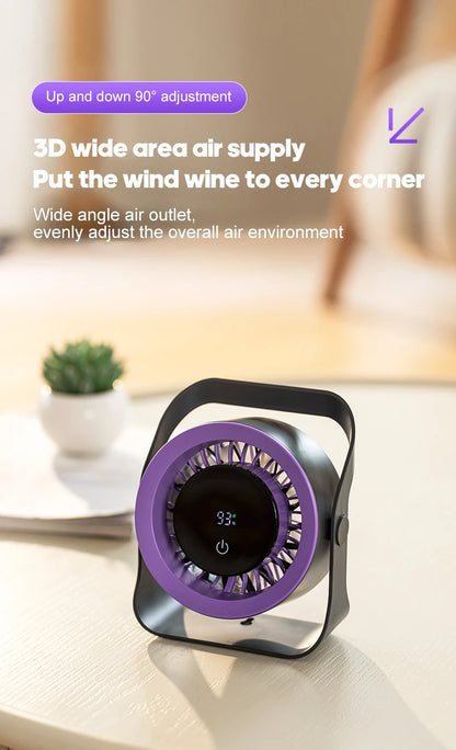 Kinscoter 4000mAh Rechargeable Wall Fan 100 Speed Adjustable Portable Desk Fan Air Cooling Fan with Remote Control for Outdoor