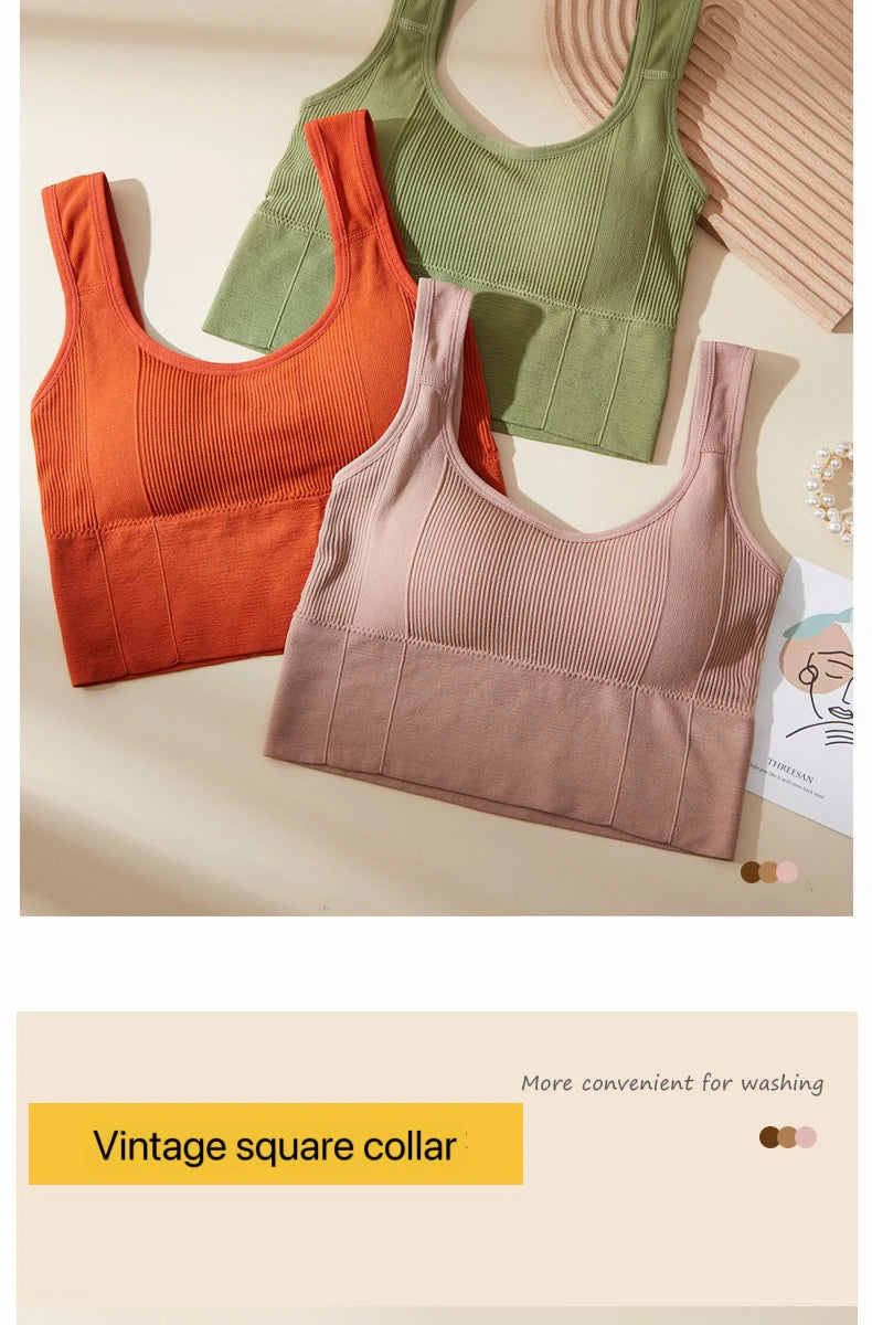 1pcs Women Breathable Sports Bra Female Fitness Top Seamless Yoga Bra Shockproof Crop Top Push Up Sport Bra Lady Gym Workout Top