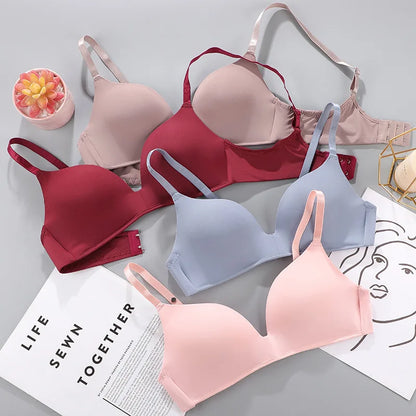Seamless Push Up Bra - Wire Free, Breathable Women's Bra With Adjustable Straps