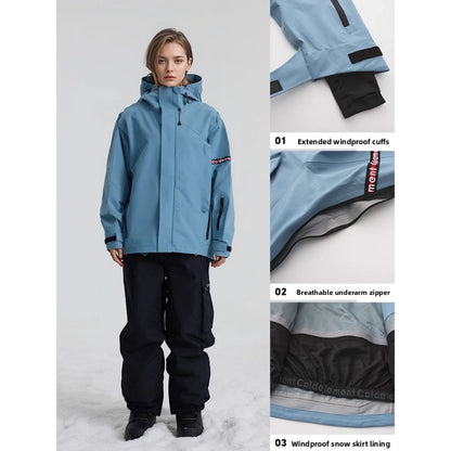 Hard Shell Ski Jacket – Waterproof 3 Layer Durable Winter Coat for Snowboarding Women