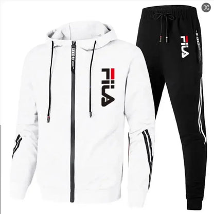 Men's 2026 Fashion Leisure Outdoor Zipper Jacket And Sports Pants Jogging Set Fitness Two-Piece Set for Spring And Autumn