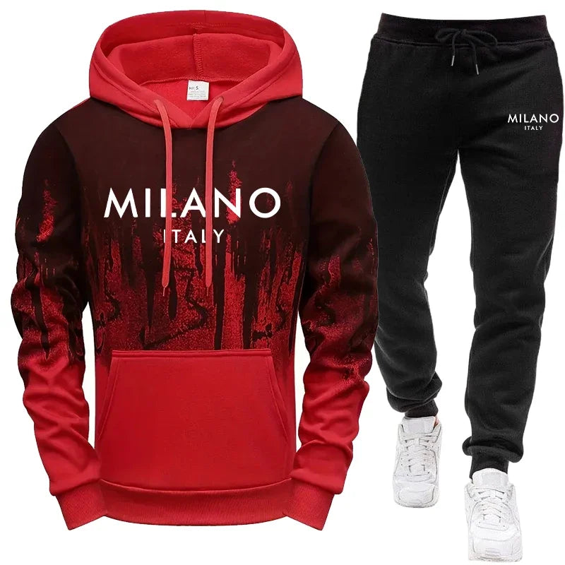 Mens Set/Hoodie/Pants Italy Fashion Hoodie and Sweatpants Fall Winter Casual Sports Tracksuit Outdoor Hooded Jogger Outfit S-4XL