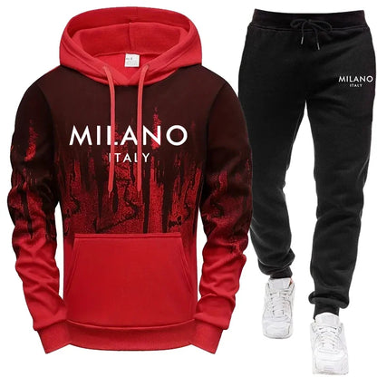 Mens Set/Hoodie/Pants Italy Fashion Hoodie and Sweatpants Fall Winter Casual Sports Tracksuit Outdoor Hooded Jogger Outfit S-4XL